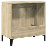 vidaXL Meuble d'évier chêne sonoma 58x33x60 cm bois d'ingénierie