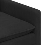 vidaXL Ensemble de Canapés 2 Pièces Noir Velours