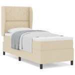 Box Spring VidaXL avec Matelas - Crème  80x200 cm Tissu
