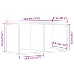 vidaXL Boîtes de rangement LP chêne artisanal bois ingénierie