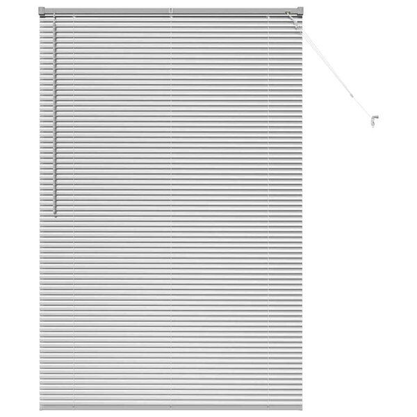 vidaXL Store de Fenêtre avec des rideaux Autre Argenté 80 x 130 cm Aluminium
