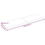 vidaXL Étagère murale 180x50x(2-6) cm bois de chêne massif non traité