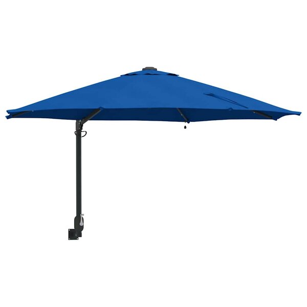 vidaXL Parasol de jardin Bleu et Noir 248 x 248 x 148 cm