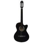 vidaXL Jeu de guitare 12Pièces occidental avec égaliseur et 6 cordes Noir