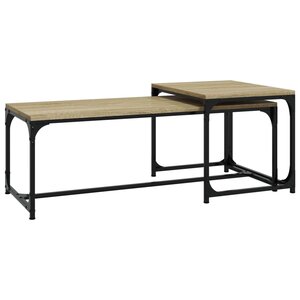 vidaXL Tables basses 2 Pièces Chêne sonoma Bois d'ingénierie
