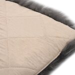 vidaXL Coussins de chaise lot de 2 Gris clair 40x40cm Mouton véritable