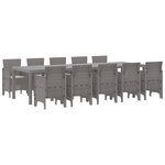 vidaXL Ensemble de salle à manger pour jardin 11 Pièces Gris clair