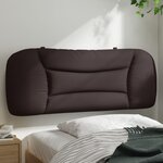 vidaXL Coussin de tête de lit marron foncé 100 cm tissu