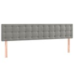 vidaXL Tête de lit à LED Gris clair 160x5x78/88 cm Velours