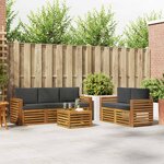 vidaXL Ensembles de canapés avec coussin 6 Pièces Naturel et Anthracite