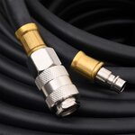 vidaXL Tuyau d'air hybride noir 0 6" 20 m caoutchouc et PVC