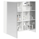 vidaXL Armoire Miroir de Salle de Bain Blanc 63 5 x 15 5 x 70 cm
