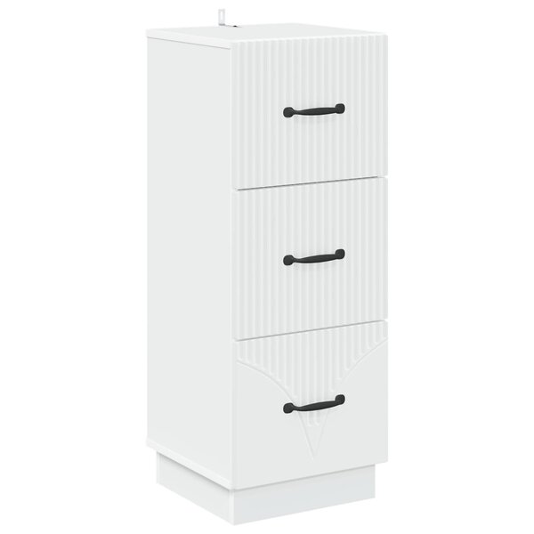 vidaXL Armoire à tiroirs Blanc 33 x 34 5 x 87 cm Bois d'ingénierie