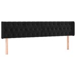 vidaXL Tête de lit avec oreilles Noir 203x16x78/88 cm Velours