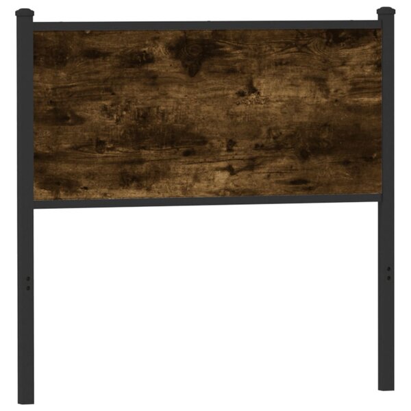 vidaXL Tête de lit chêne fumé 80 cm bois d'ingénierie et acier