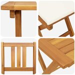 vidaXL Ensemble bistrot 3 Pièces Marron Bois d'acacia massif