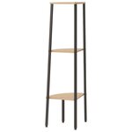 vidaXL Étagère d'angle 3 niveaux Marron clair et noir 45 5x31 5x120 cm