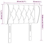 vidaXL Tête de lit avec oreilles Vert foncé 83x23x78/88 cm Velours