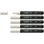 Marqueur pointe moyenne FREE acrylic T300 blanc x 5 STABILO