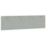 vidaXL Coussin de tête de lit Hanko gris clair 180 cm velours