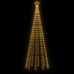 vidaXL Arbre de Noël cône 310 LED Blanc chaud 100x300 cm