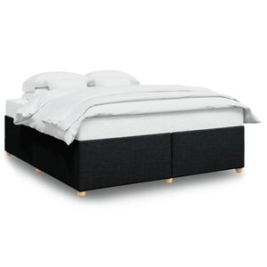 vidaXL Cadre de lit sans matelas noir 180x200 cm tissu