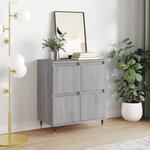 vidaXL Buffet Sonoma gris 60x35x70 cm Bois d'ingénierie