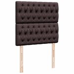 vidaXL Sommier à lattes de lit avec matelas Marron foncé 90x200 cm