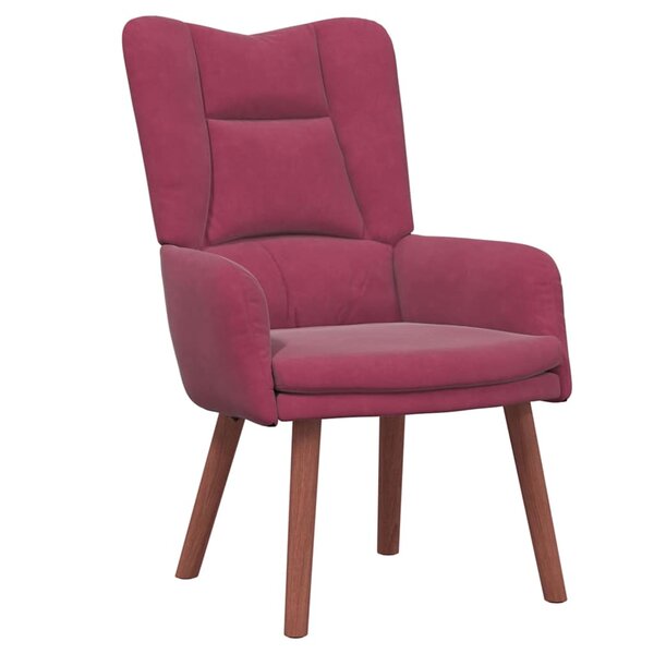 vidaXL Fauteuil relaxant Rouge bordeaux 63 x 67 x 94 cm Velours