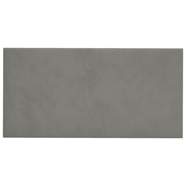 vidaXL Tête de lit murale 12 Pièces Gris clair Velours