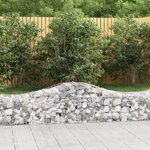 vidaXL Paniers à gabions arqués 50 Pièces 200x50x40/60 cm fer galvanisé