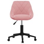 vidaXL Chaise pivotante de salle à manger Rose Velours