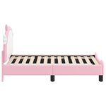 vidaXL Cadre de lit pour tout-petit avec tête de lit Rose 70 x 140 cm