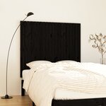 vidaXL Tête de lit murale Noir 127 5x3x110 cm Bois massif de pin