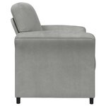 vidaXL Canapé 1 place Gris clair 88 x 83 x 95 cm Velours