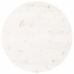 vidaXL Dessus de table rond blanc Ø50x3 cm bois de pin massif