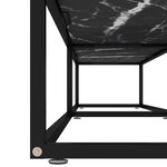 vidaXL Meuble TV marbre noir 200x40x40 5 cm verre trempé