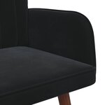 vidaXL Sofa 2 places Noir 115 x 61 x 87 cm Velours