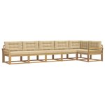 vidaXL Ensemble de canapés d'extérieur 4 Pièces Blanc et Beige Polyester