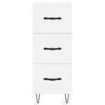 vidaXL Buffet haut Blanc 34 5x34x180 cm Bois d'ingénierie