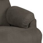 vidaXL Fauteuil inclinable gris foncé tissu microfibre