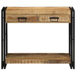 vidaXL Table console Marron 90 x 33 x 75 cm bois de manguier massif