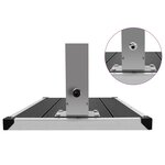 vidaXL Douche d'extérieur avec receveur de douche WPC Acier inoxydable