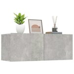 vidaXL Meubles TV 2 Pièces gris béton 80x30x30 cm bois d'ingénierie