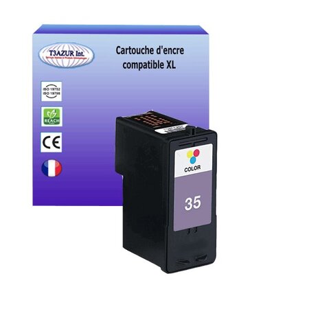 Cartouche compatible Lexmark N°35 / 35 XL - Couleur - T3AZUR