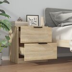 vidaXL Table de chevet Chêne sonoma Bois d'ingénierie