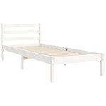vidaXL Cadre de lit sans matelas blanc 100x200 cm bois de pin massif
