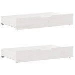 vidaXL Cadre de lit sans matelas blanc 180x200 cm bois massif de pin
