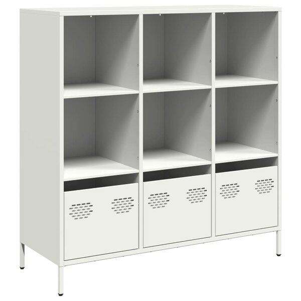 vidaXL Buffet haut blanc 101 5x39x103 5 cm acier