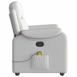 vidaXL Fauteuil de massage inclinable gris nuage tissu